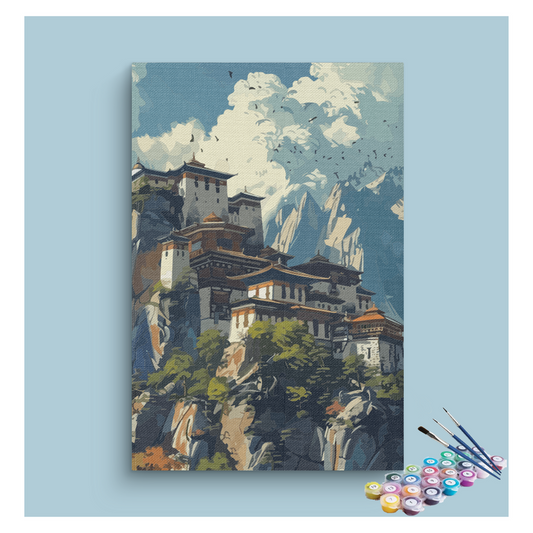 Mountain Monastery Paint by Numbers Kit