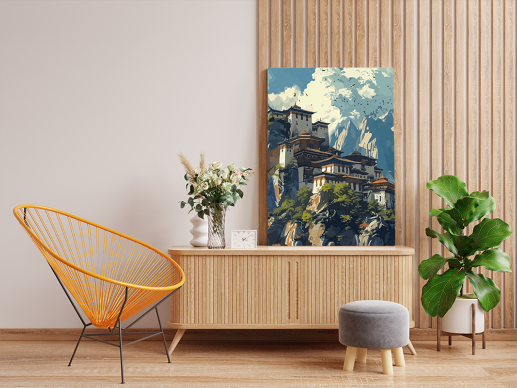 Mountain Monastery Paint by Numbers Kit