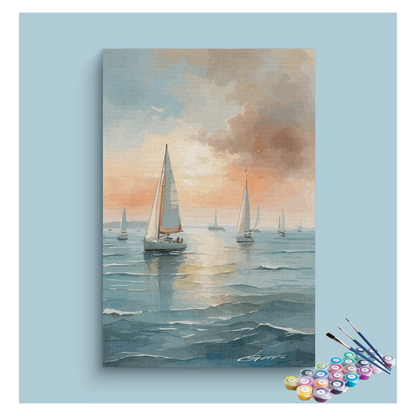 Sailing at Sunset Paint by Numbers Kit