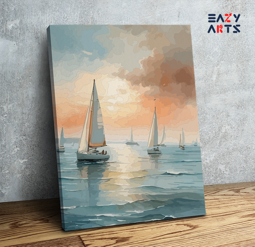 Sailing at Sunset Paint by Numbers Kit