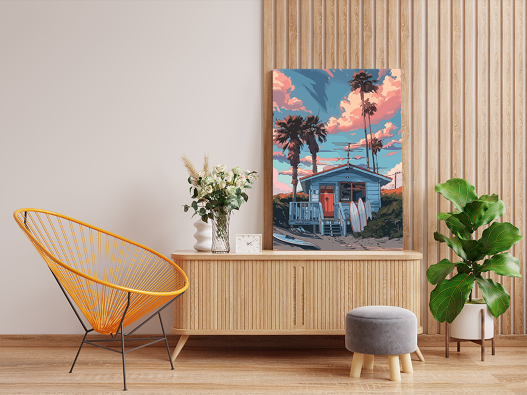 Beachside Surf Shack Paint by Numbers Kit