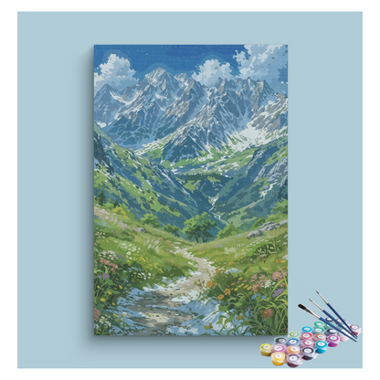 Alpine Mountain Trail Paint by Numbers Kit