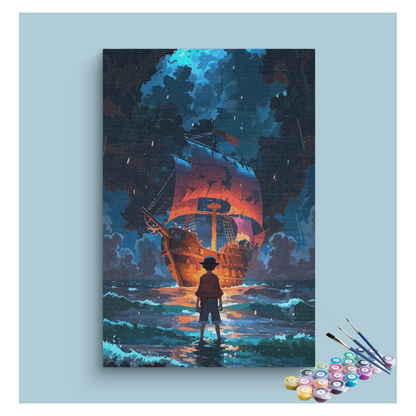 Pirate Ship Adventure at Sea Paint by Numbers Kit