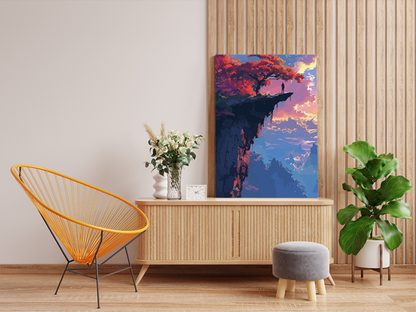 Man on Cliff Sunset Adventure Paint by Numbers Kit