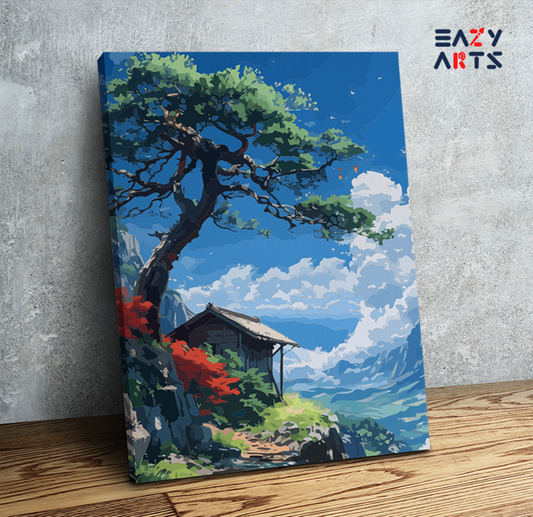 Mountain Cabin Pathway Paint by Numbers Kit