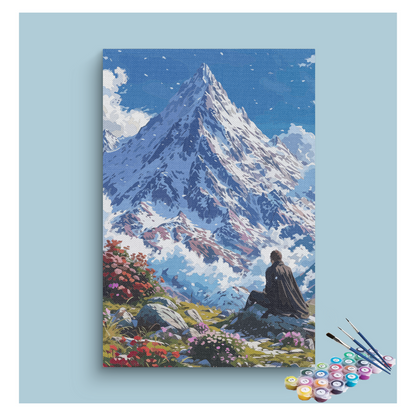 Majestic Snow-Capped Mountain Paint by Numbers Kit