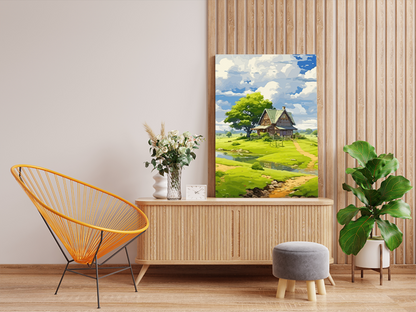 Charming Cottage by the Stream Paint by Numbers Kit