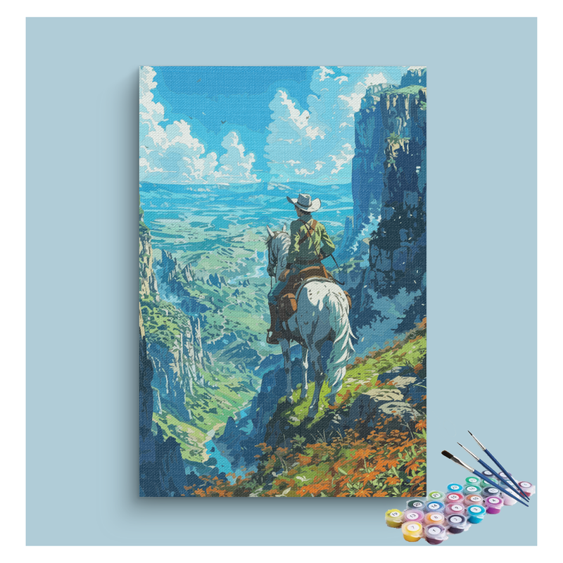 Rider's View: Mountain Vistas Paint by Numbers Kit