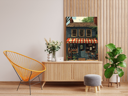 Vintage Street Café Paint by Numbers Kit
