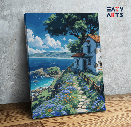 Coastal Cottage Garden Paint by Numbers Kit