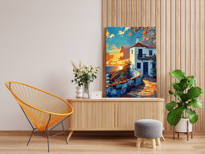Seaside Sunset Villa Paint by Numbers Kit