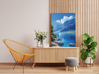 Tranquil Mountain Lake Paint by Numbers Kit