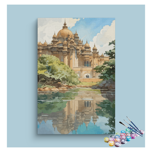 Majestic Palace Reflection Paint by Numbers Kit
