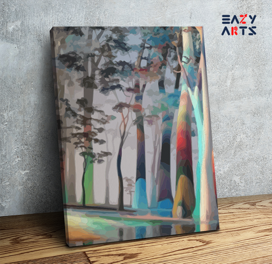 Vibrant Forest Reflections Paint by Numbers Kit