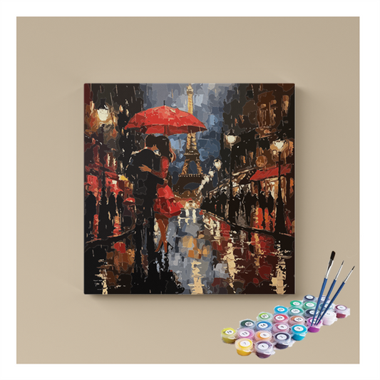 Lovers in Paris Paint by Numbers Kit