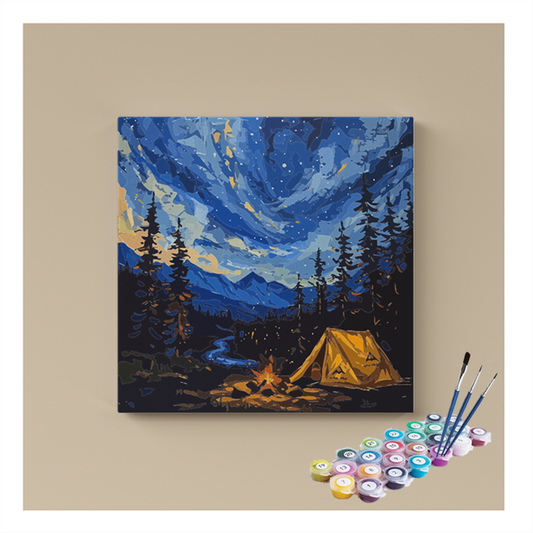 Starry Night Camping Paint by Numbers Kit