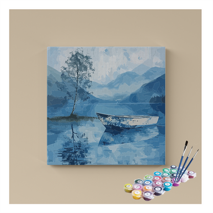 Tranquil Lake and Boat Paint by Numbers Kit