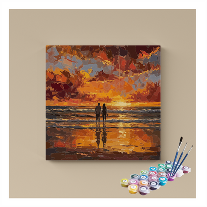 Romantic Sunset Beach Paint by Numbers Kit