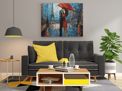 Romantic Parisian Rain Paint by Numbers Kit