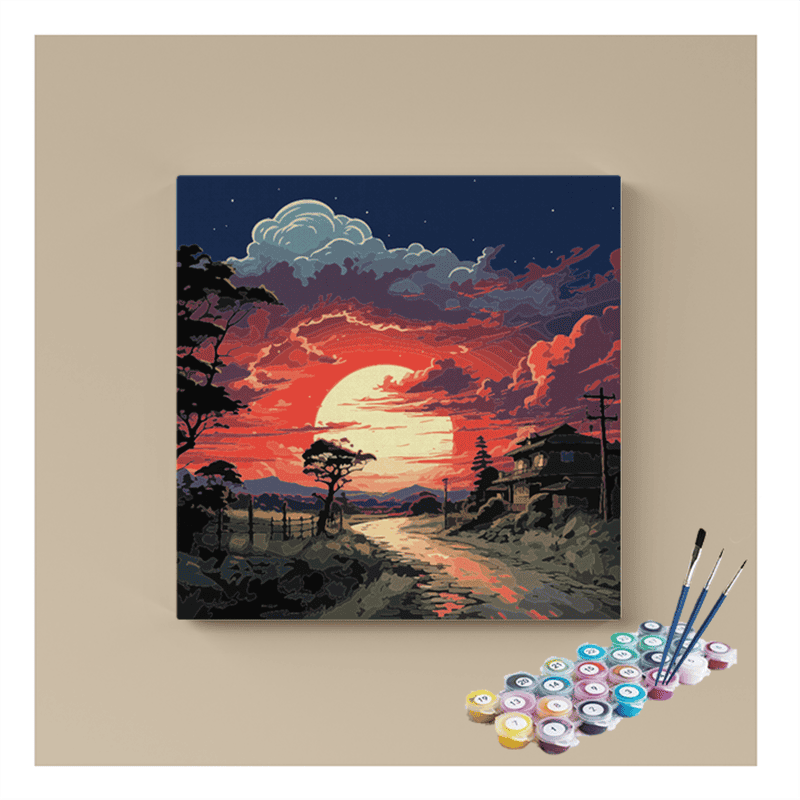 Sunset Glow Pathway Paint by Numbers Kit
