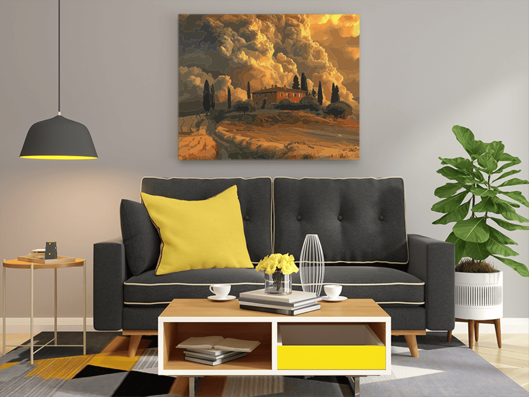 Golden Horizon Villa Paint by Numbers Kit