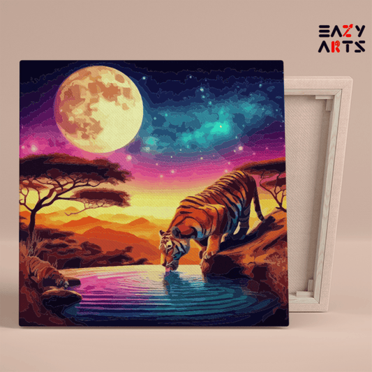 Majestic Moonlit Tiger Paint by Numbers Kit