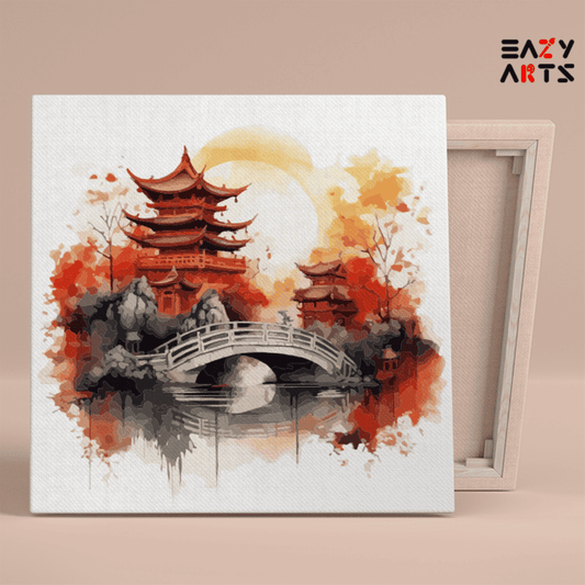 Autumn Tranquility Temple Paint by Numbers Kit