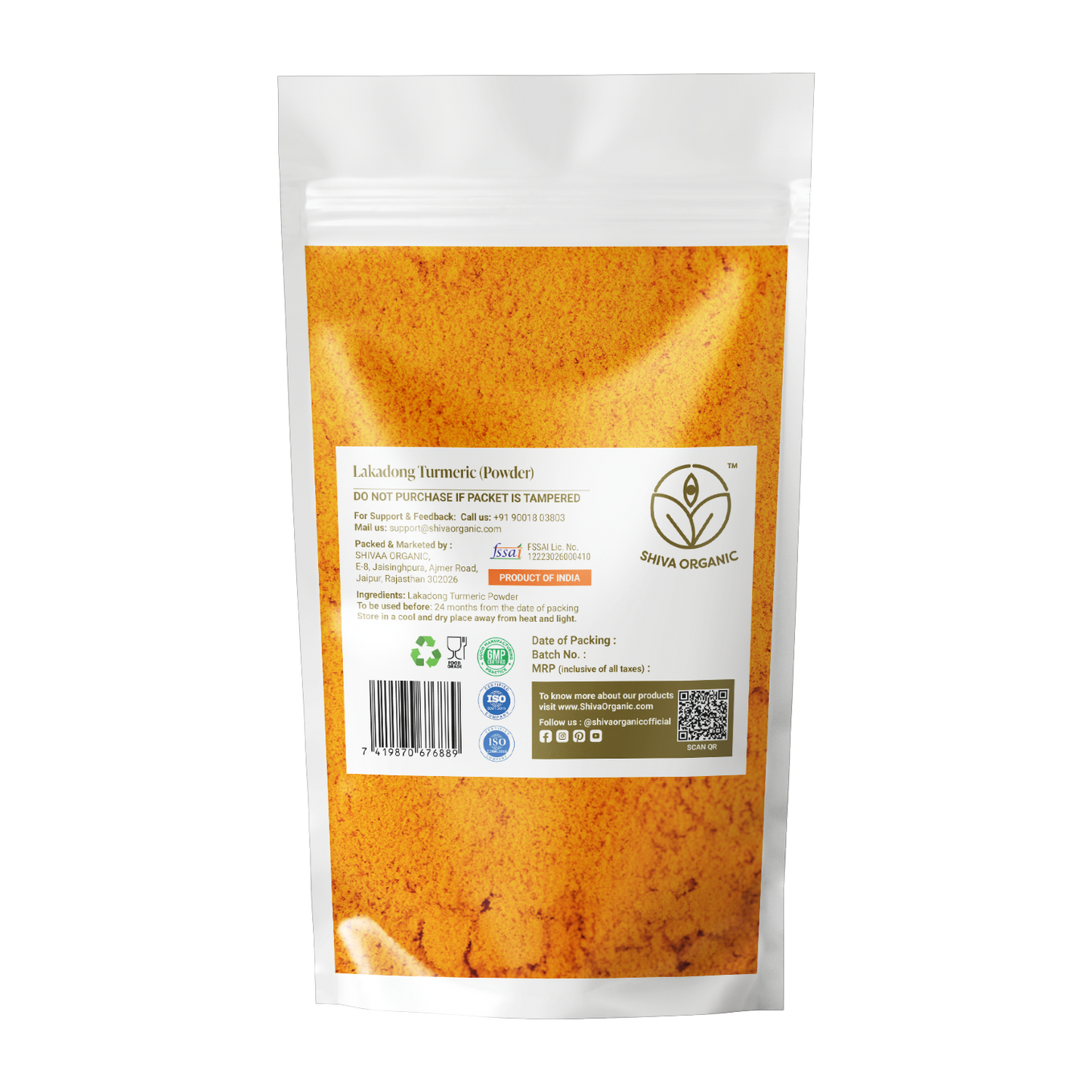 Lakadong Turmeric Powder - High Curcumin