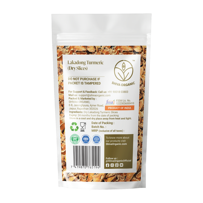 Lakadong Turmeric Slices Dry