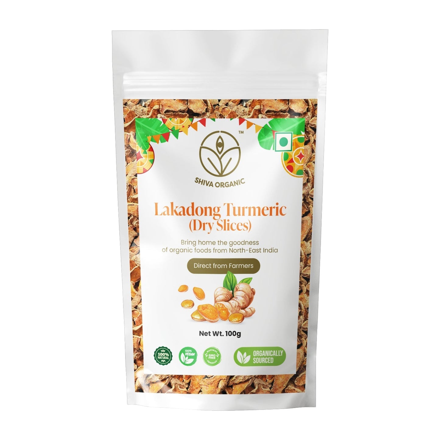 Lakadong Turmeric Slices Dry