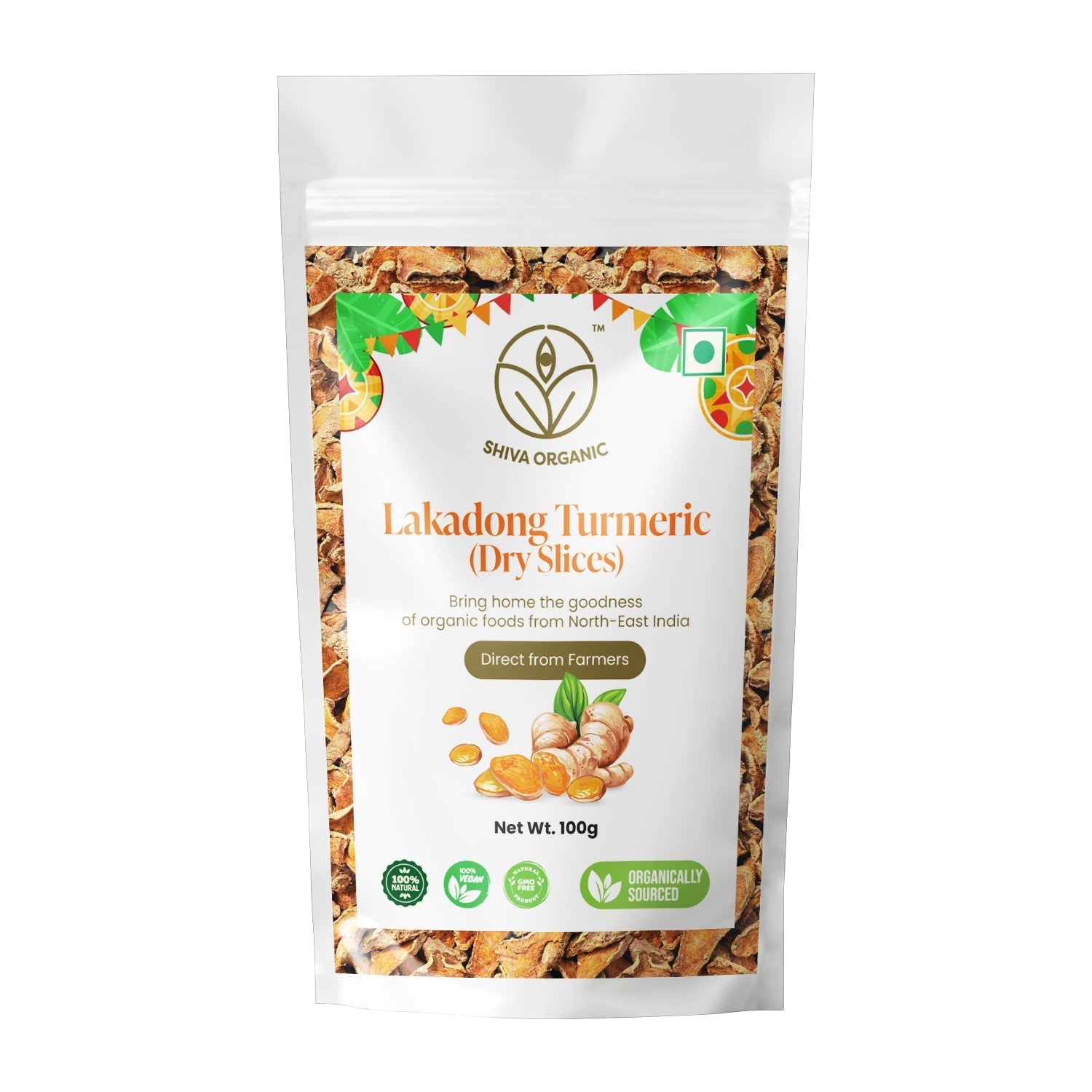Lakadong Turmeric Slices Dry