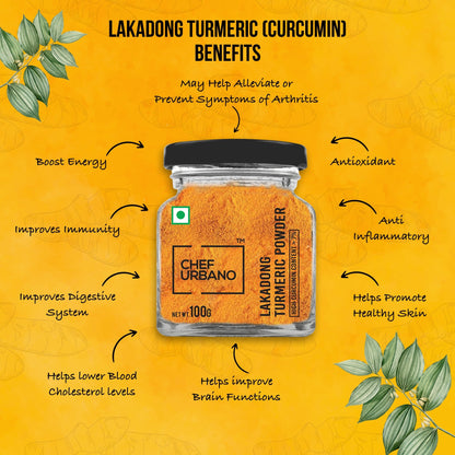 Chef Urbano Lakadong Turmeric Powder 100g