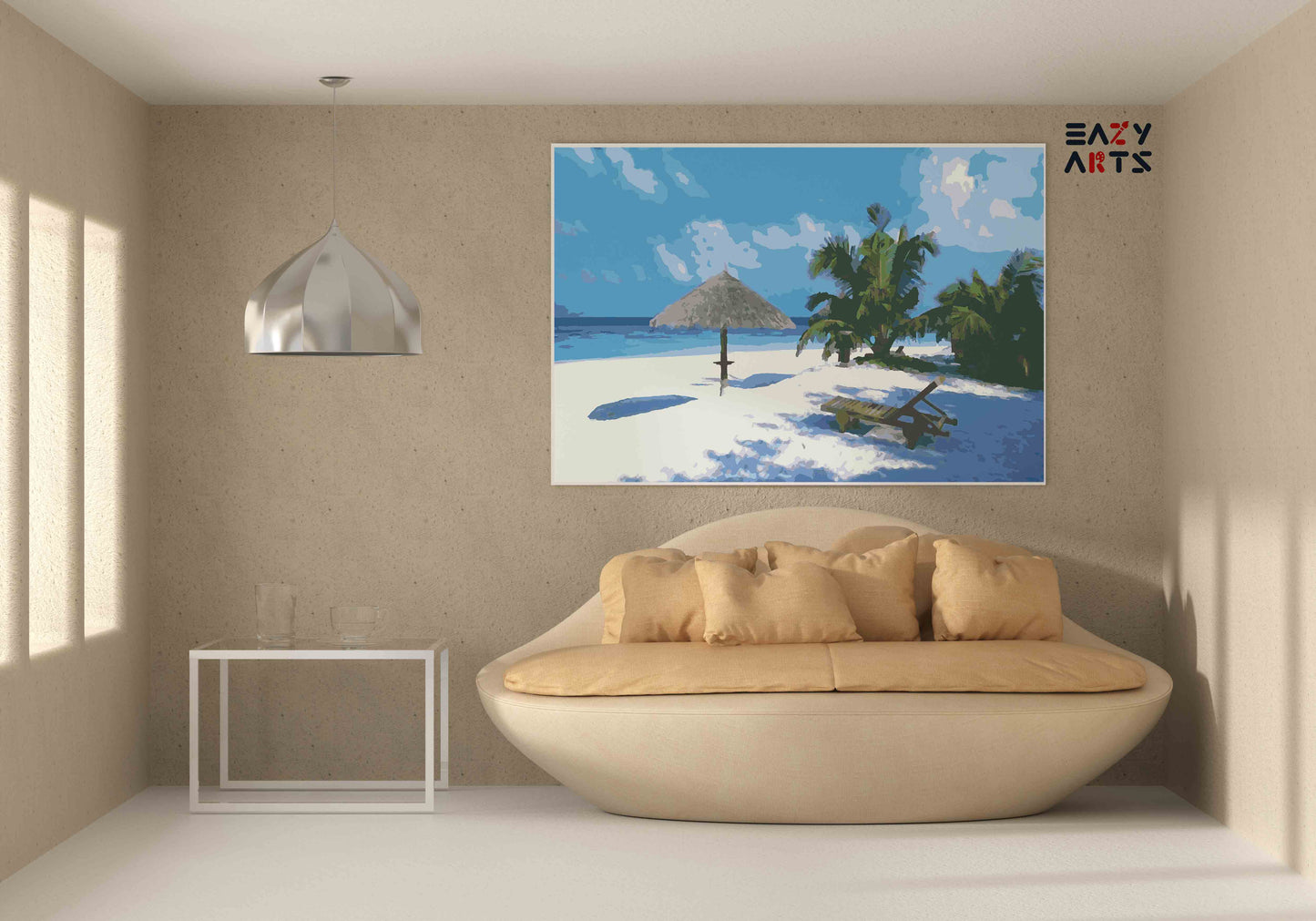 Lakshadweep relaxation beach paint by numbers kit