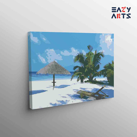 Lakshadweep relaxation beach paint by numbers kit