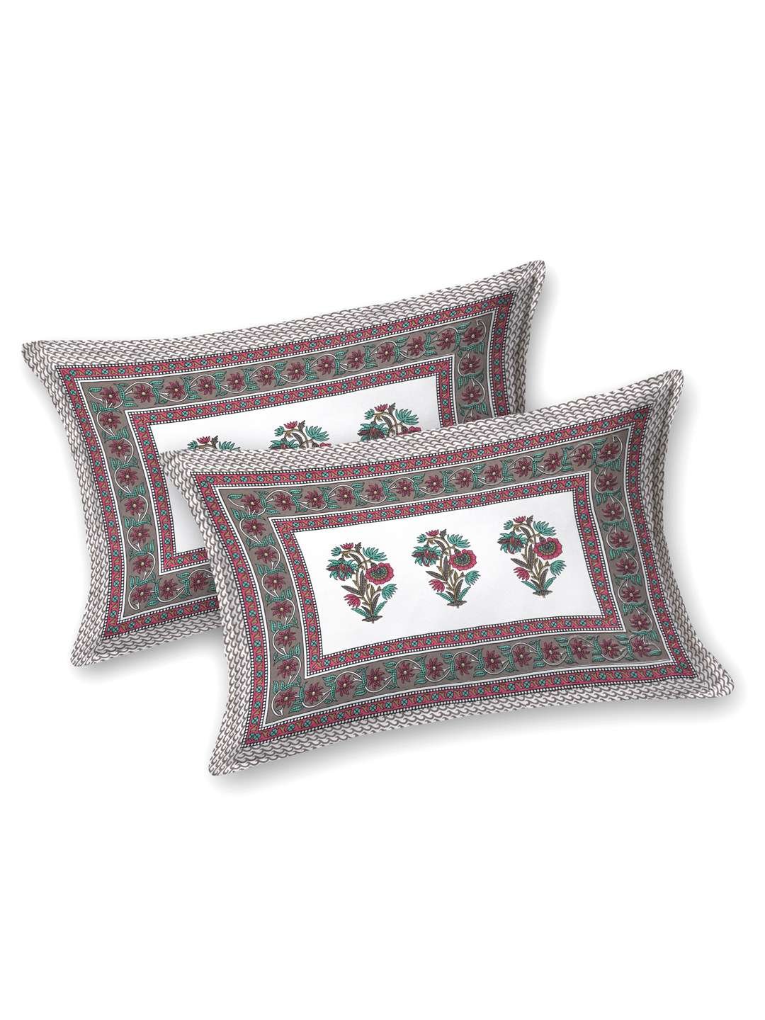 100% Pure Cotton Traditional Printed Bedsheet for Double Bed King Size Bedsheet with 2 Pillow Covers