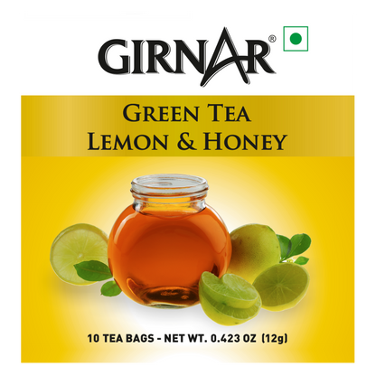 Girnar Green Tea Bags - Lemon & Honey