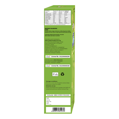 Lemon Flavor Skippi Natural Ice Pop, Pack Of 12 Ice Pops