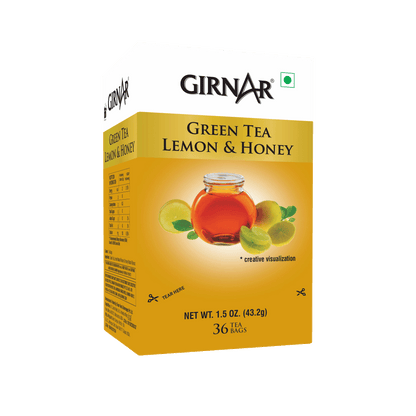 Girnar Green Tea Bags - Lemon & Honey