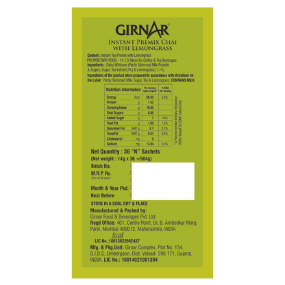 Girnar Instant Tea Premix With Lemongrass