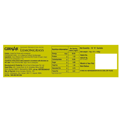 Girnar Instant Tea Premix With Lemongrass