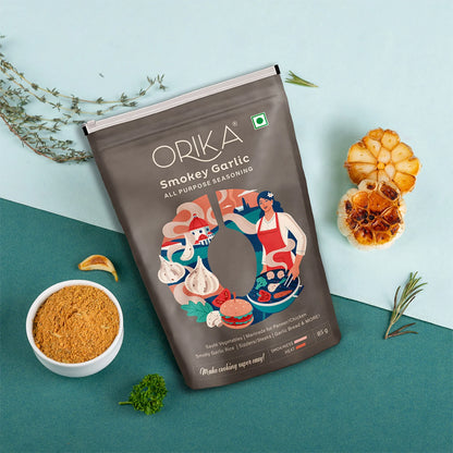 Orika Smokey Garlic All Purpose Seasoning, Pack of 2, 85g/each