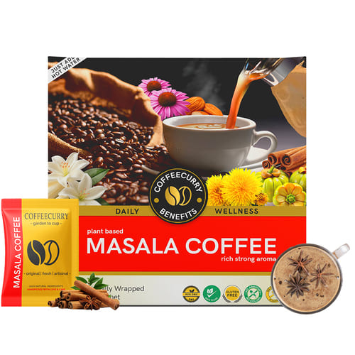 Masala Coffee premix  - Genuine Indian Fusion of Fragrant Spices and Premium-Quality Coffee - Coffeecurry
