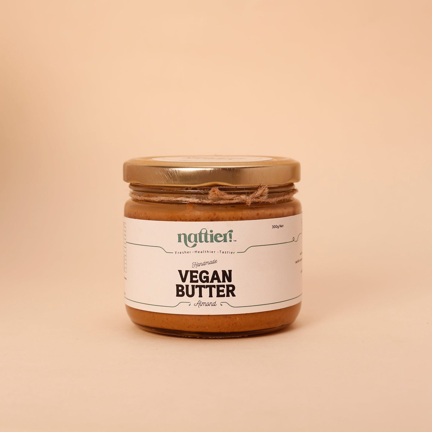 Handmade Vegan Almond Butter | Healthy & Delicious | Sweet & Creamy | 0% Added Oil | 300g