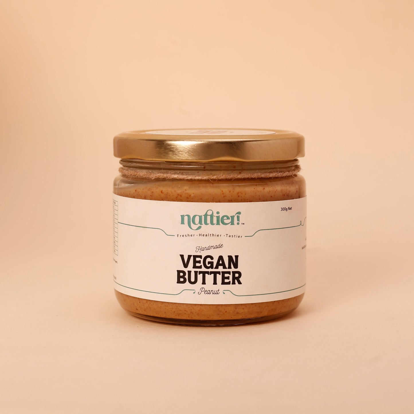 Handmade Vegan Peanut Butter | Rich in Protein | 100% Natural | Smooth & Nutty | 0% Added Oil | 300g