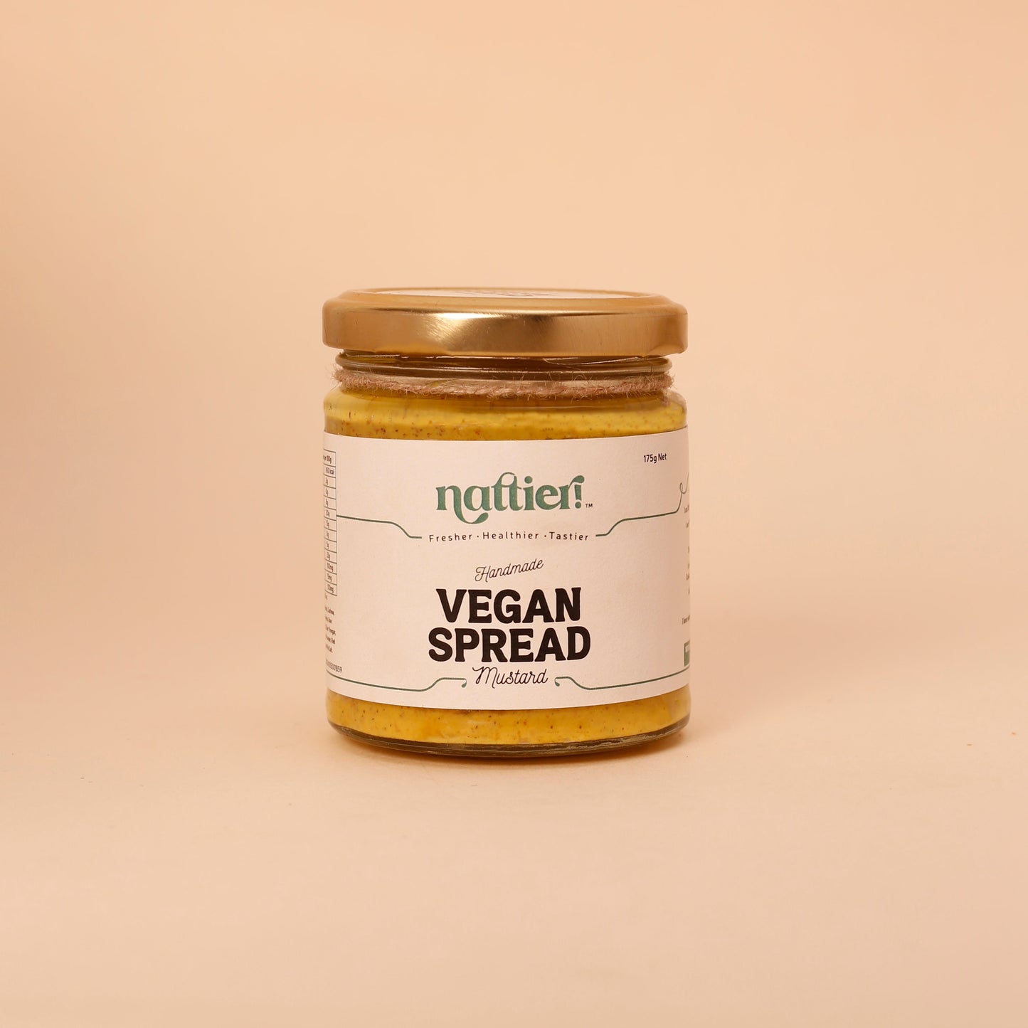 Handmade Vegan Mustard Spread | Thick & Creamy | 100% Natural Ingredients | 0% added oil | No Added Sweetener