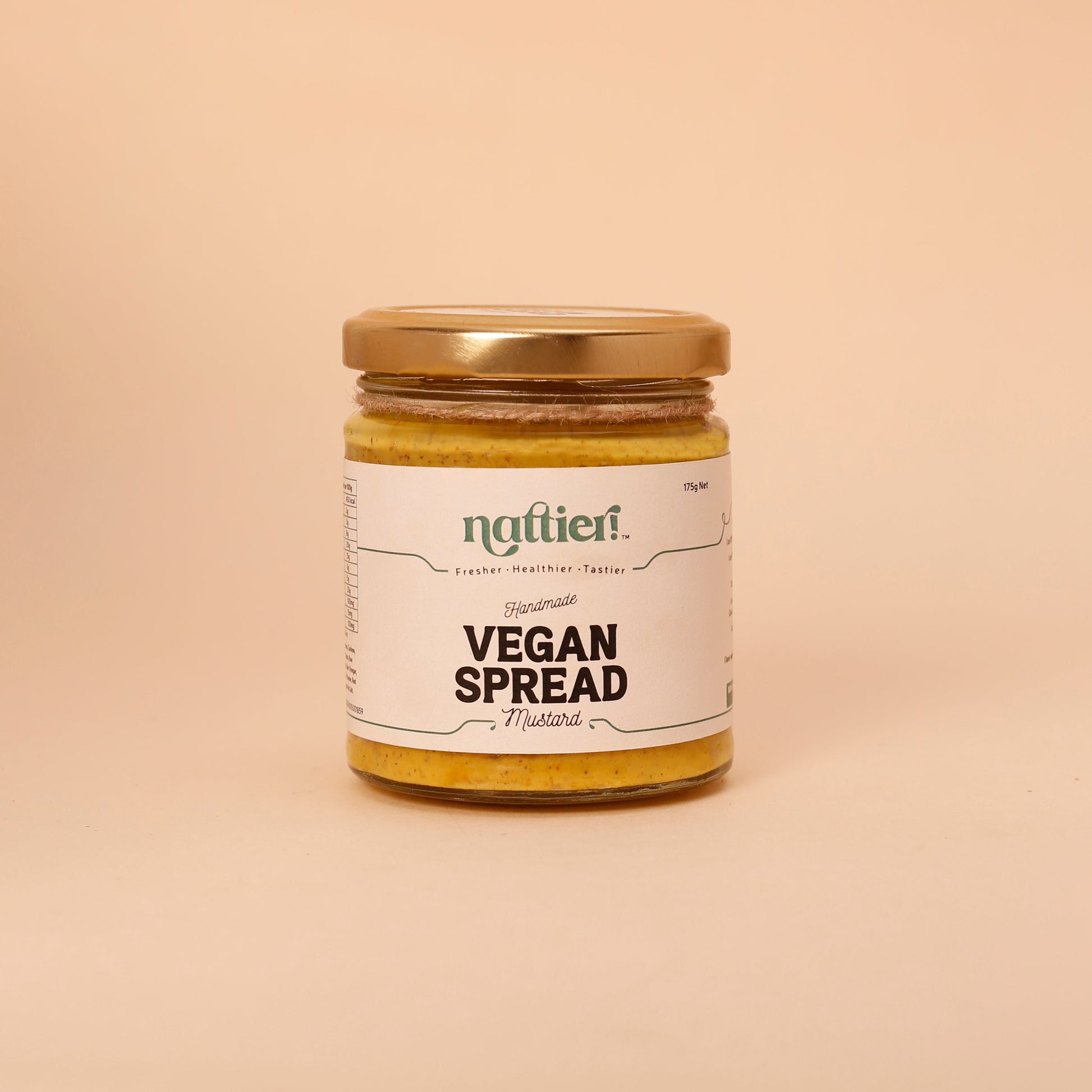 Handmade Vegan Mustard Spread | Thick & Creamy | 100% Natural Ingredients | 0% added oil | No Added Sweetener