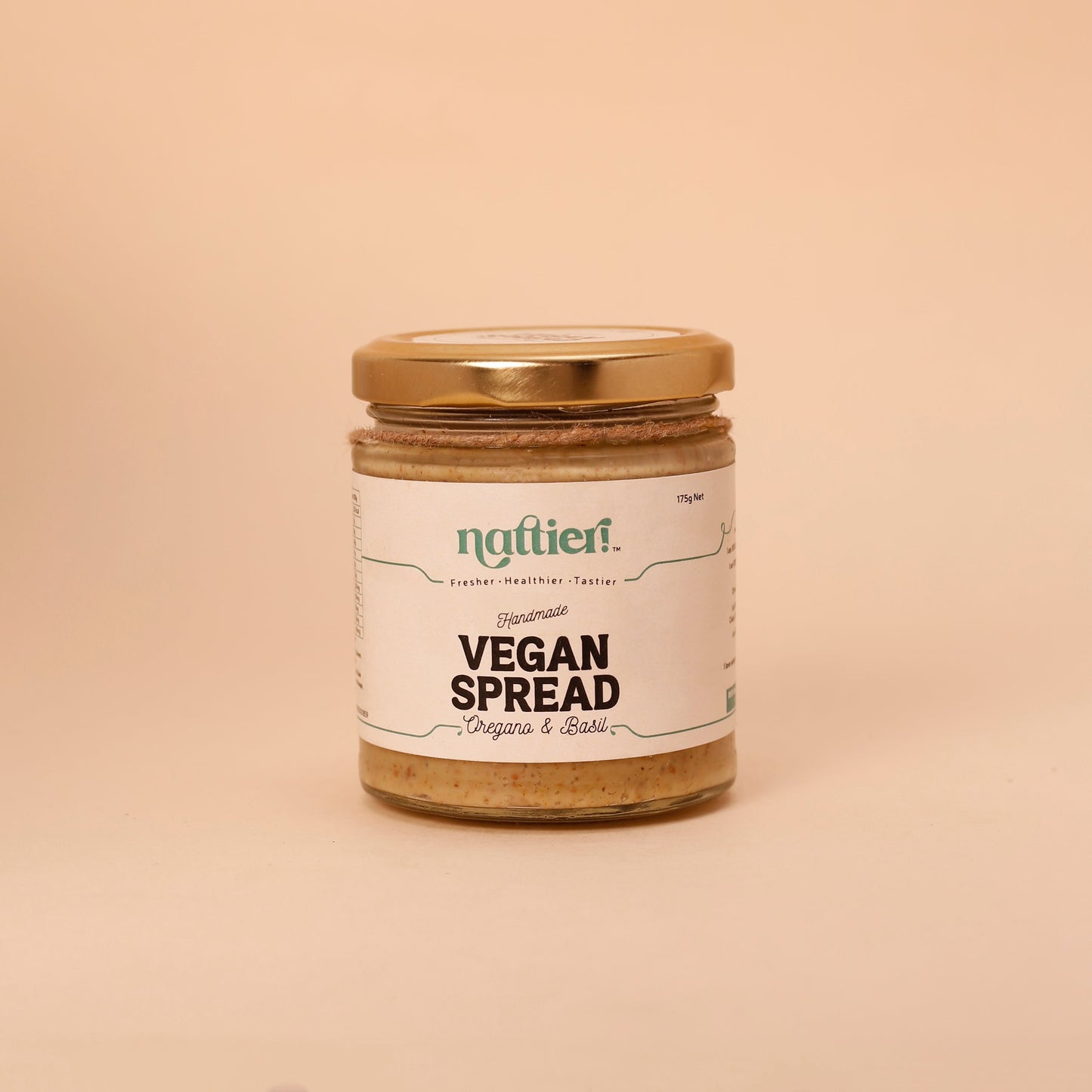 Handmade Vegan Oregano & Basil Spread | No Added Sweeteners | 0% Added Oil | High Protein