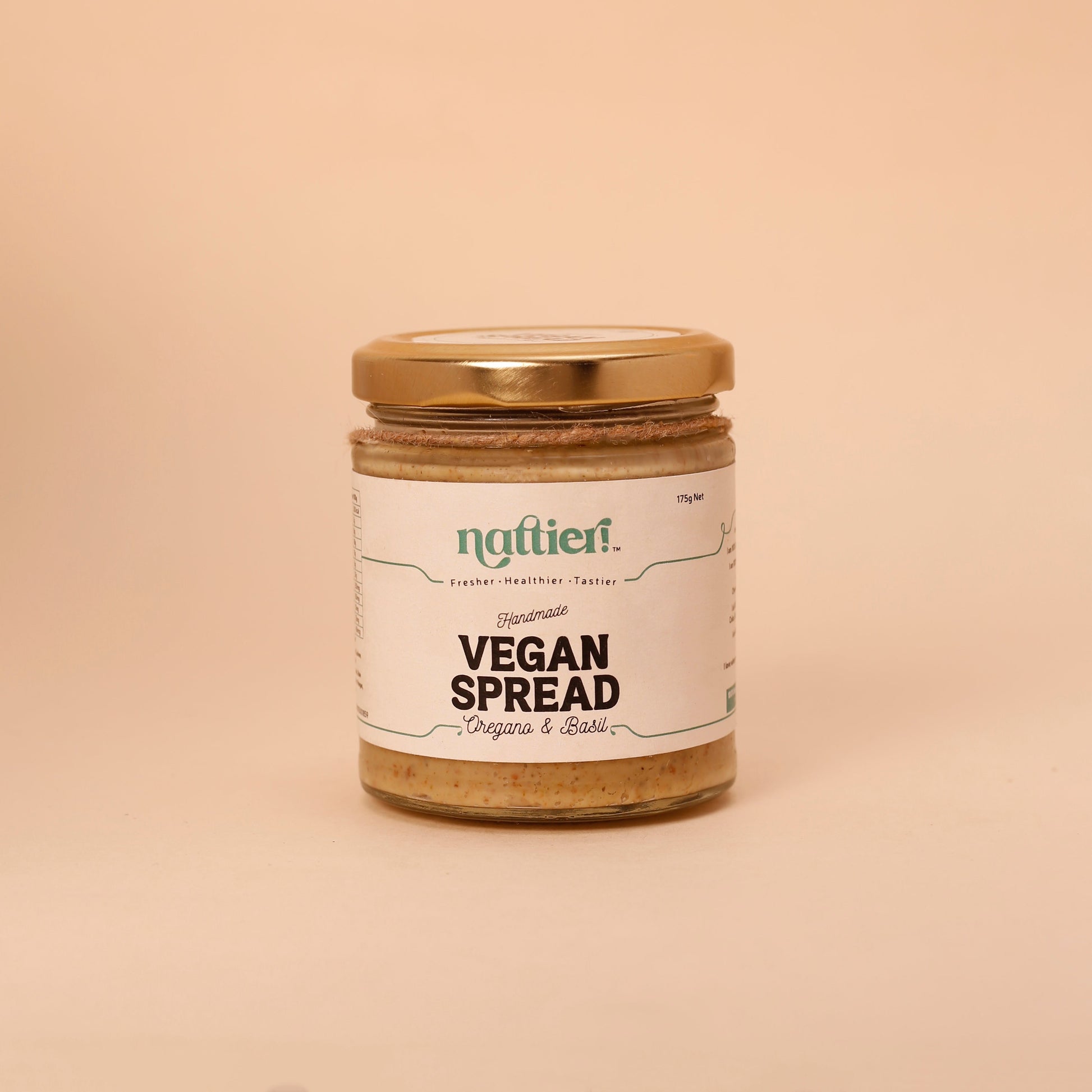 Handmade Vegan Oregano & Basil Spread | No Added Sweeteners | 0% Added Oil | High Protein