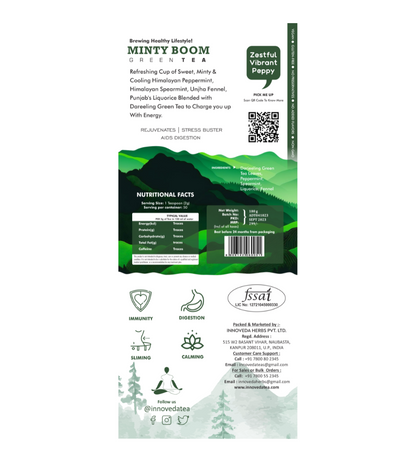 Innoveda Minty Boom Green Tea - 100 gms