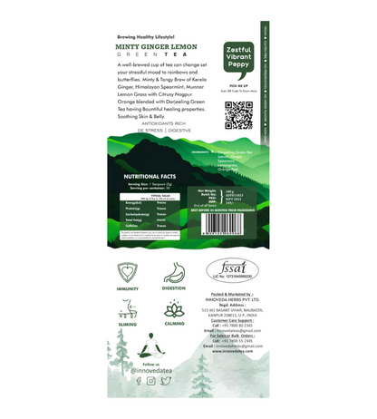 Innoveda Minty Ginger Lemon Tea - 100 gms